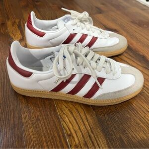 Adidas originals Sambas OG sneakers white and burgundy - size 36 2/3